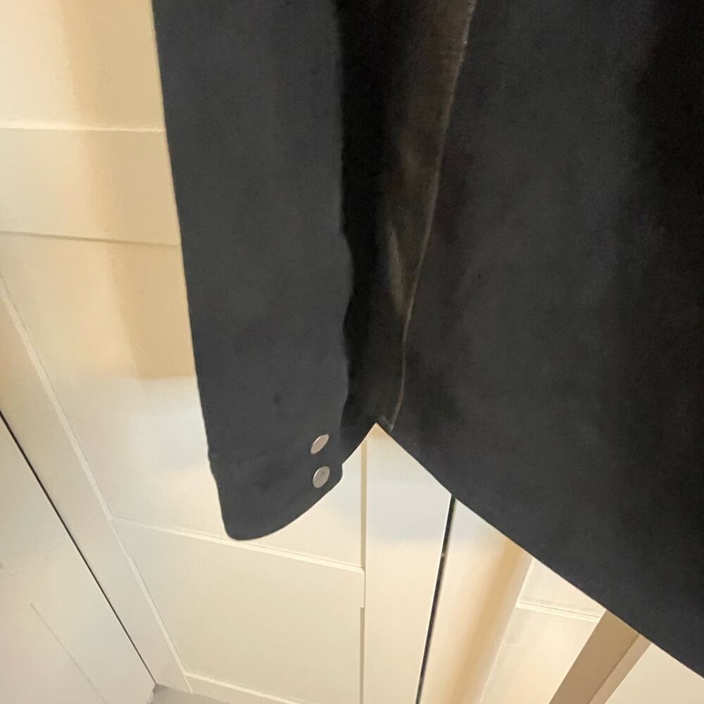 NWT: John Varvatos The Delancey Shirt Jacket in Black- 100% Sheepskin Size 50 - Picture 8 of 16